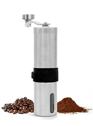 Granny's Kitchen Molinillo de Café Manual en Acero Inoxidable con Muelas de Cerámica (a Regolación Continua) - Coffee Grinder a Mano