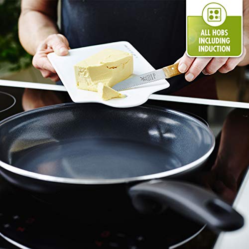 GreenPan Cambridge Infinity cerámica Antiadherente Wok, Negro