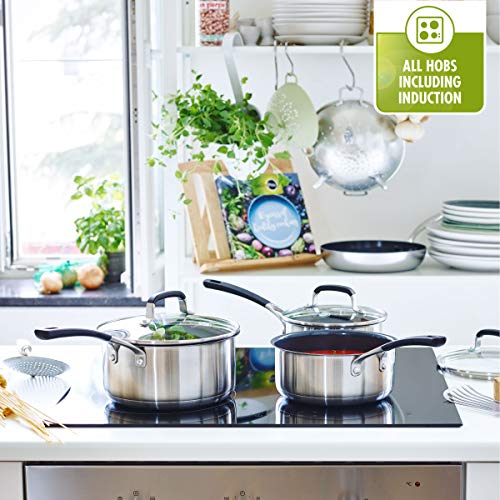 GreenPan Minneapolis Antiadherente de cerámica Abierto sartén de Wok, Acero Inoxidable, 30 cm