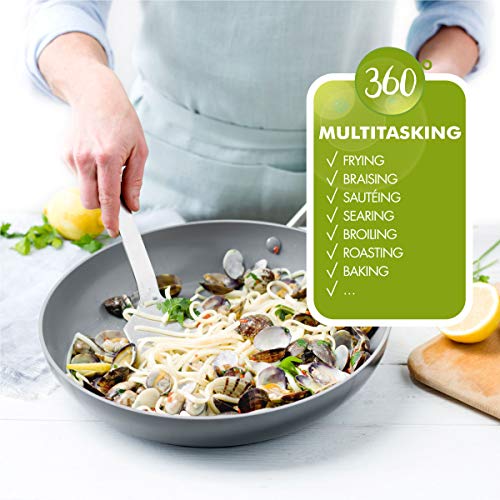 GreenPan Venice - Sartén, aluminio anodizado acero inoxidable, 20 cm - Frypan