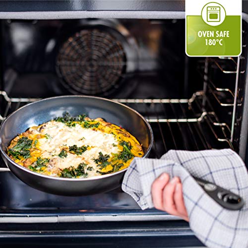 GreenPan Wok - Wok abierto de cerámica sin toxinas para inducción, horno y lavavajillas, 28 cm, color negro