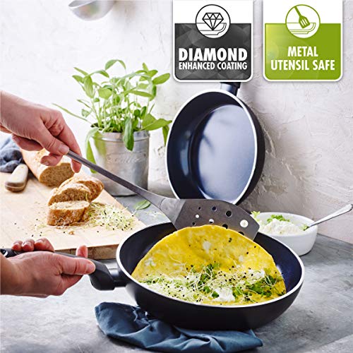 GreenPan Wok - Wok abierto de cerámica sin toxinas para inducción, horno y lavavajillas, 28 cm, color negro