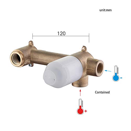 GRIFEMA G11503 - Grifo Empotrado lavabo, mezclador de baño de pared, Cromo