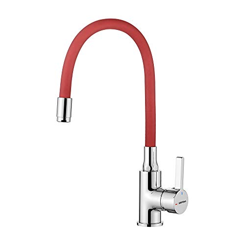 GRIFEMA Irismart Grifo monomando para cocina, Mezclador de fregadero con caño flexible, Color Cromo