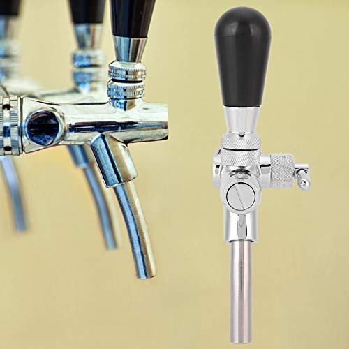 Grifo de Cerveza Ajustable de Acero Inoxidable y Chapado en Cromo con Cierre de Bola y Desconexión de Líquido