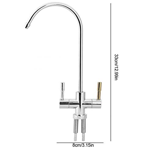 Grifo de Cocina, Con 2 tiradores cromados Osmosis Inversa Pulse Herramientas nuevo estilo doble agujero del fregadero Grifo filtro de agua potable golpecito de la cocina