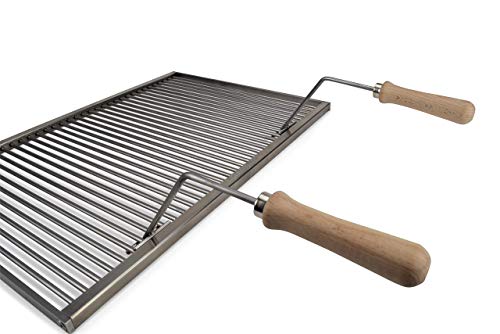 Grillrost.com Das Original Mangos extraíbles Universal para Todas Las Parrillas de Barbacoa según la dirección de la Barra, Variante:Stäbe entlang Tiefe