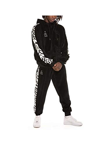 GRIMEY S-Sudadera Velour GRMY X Natos & Waor Collab SS19 Black