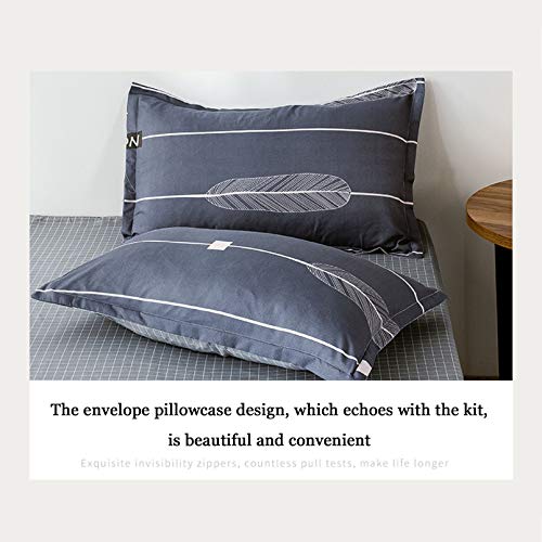 Gris Blanco Juego de Ropa de Cama,Suave Hipoalergénica Funda de Edredón,Cuadros Geométrico Patrón Funda Nórdica,Microfibra,para Niño Chicas Bebé