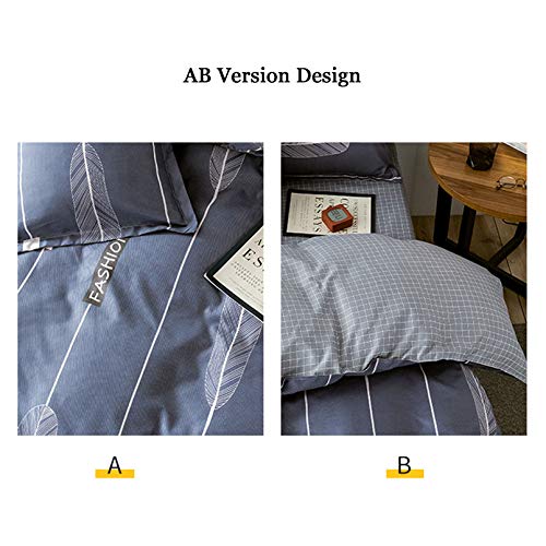 Gris Blanco Juego de Ropa de Cama,Suave Hipoalergénica Funda de Edredón,Cuadros Geométrico Patrón Funda Nórdica,Microfibra,para Niño Chicas Bebé