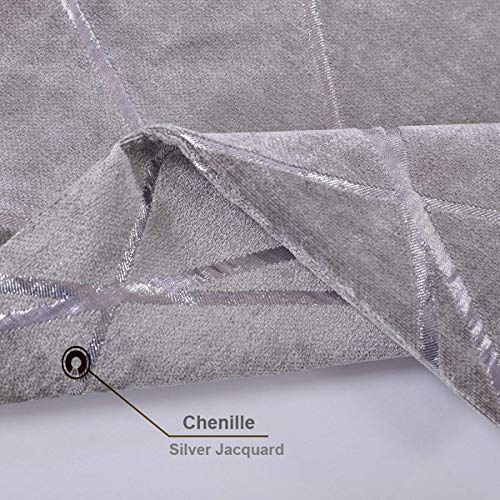 Gris Plata Terciopelo Almohadon Cubre Caso, Banda de Acento Confortable Funda de Almohada, Mejor Decoración Square Sham Fundas de Almohada para Sofá Sofá Cama Casa Decor 50x50cm Juego de Dos