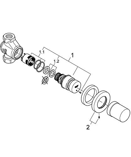Grohe Euroeco Cosmopolitan T - Grifo mural de ducha 1/2" Temporizado, color cromo (Ref.36268000)