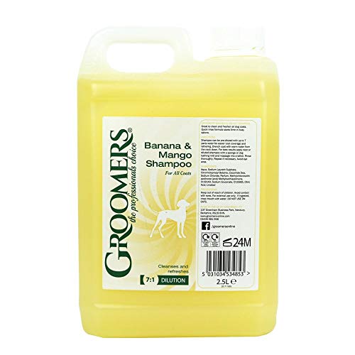 Groomers - Champú de 2,5 l para Perros, con Aroma a plátano y Mango