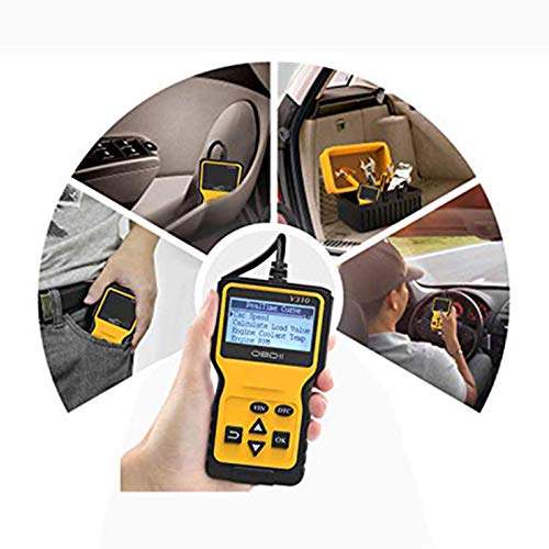 Grtodnz OBD2 Coche Diagnóstico Escáner Automático, Lector de Código de Vehículos con Standardem de 16 Pin Interfaz, OBD2 Lectura y Borrado de Códigos de Error para Todos los Vehículos Desde 2000