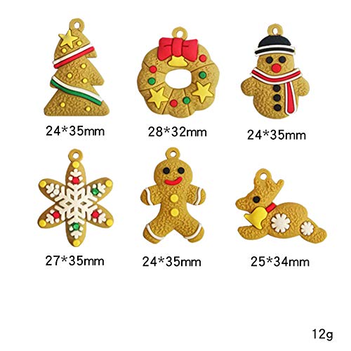 GSYYSZD Ornamentos de Navidad, Hombre de Pan de Navidad 17pcs Colgantes Festival decoración Chucherías Conjunto del Copo de Nieve del carillón de Viento del ángel del pájaro