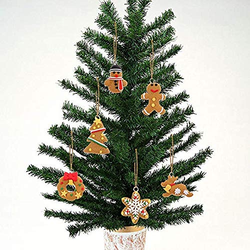 GSYYSZD Ornamentos de Navidad, Hombre de Pan de Navidad 17pcs Colgantes Festival decoración Chucherías Conjunto del Copo de Nieve del carillón de Viento del ángel del pájaro