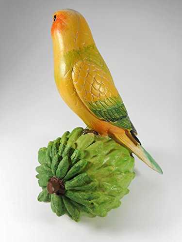 GTT C167 - Juego de 2 pájaros tropicales sobre fruta, 16 x 15 cm, diseño de pájaro tropical