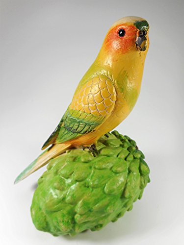 GTT C167 - Juego de 2 pájaros tropicales sobre fruta, 16 x 15 cm, diseño de pájaro tropical