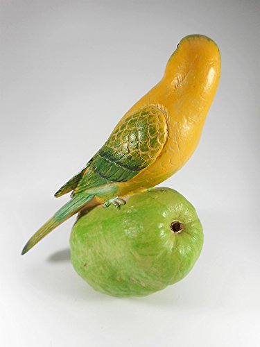 GTT C167 - Juego de 2 pájaros tropicales sobre fruta, 16 x 15 cm, diseño de pájaro tropical