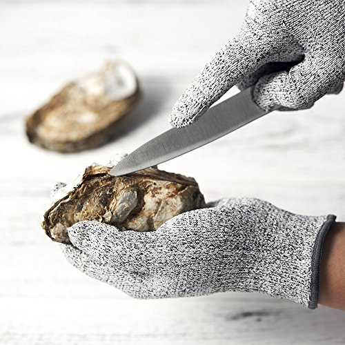 Guantes anticortes Mamjack® - Protección Nivel 5 de Alto Rendimiento, Aptos para Uso alimentario, certificación EN 388, 1 par (Large)