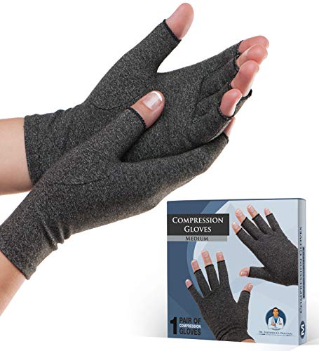 Guantes de artritis Dr. Frederick's Original - Calor y compresión para el alivio del dolor de la artritis reumatoide y la osteoartritis | 1 Par | Anti Artritis Guantes terapéuticos - Hombres y mujeres