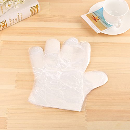 Guantes Plástico Desechables Transparente C/Protección contra Virus y Bactérias, Guantes de Usar y Tirar para Hogar, Oficina y Comercio (1000, Talla única)