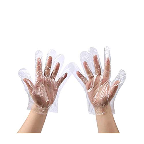Guantes Plástico Desechables Transparente C/Protección contra Virus y Bactérias, Guantes de Usar y Tirar para Hogar, Oficina y Comercio (1000, Talla única)