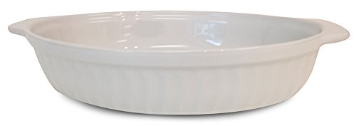 Guardini, Ceramica, Fuente para Horno Ovalada Mediana de 30x18cm, Material: Cerámica. Color Blanco.