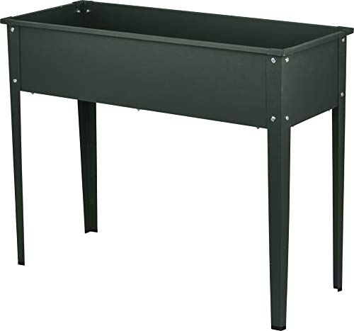Güde 94779 GHB 80 R - Jardinera elevada (Cuerpo de Acero Lacado, Apertura de desagüe para el Exceso de Agua, Verde Musgo)