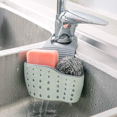 Gudotra 2pcs Organizador de Fregadero Cocina Estante de Almacenamiento para Organizador de Escurreplatos Cocina Baño Porta Esponja Cesta Escurre para Verde Blanco