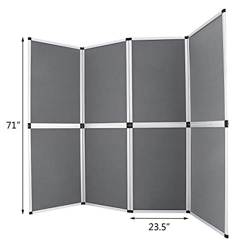 Guellin 61x91 cm Biombo 8 Paneles Biombo Plegable Separador de Espacios Pantalla Partición Interior para Separar Ambientes o Habitaciones