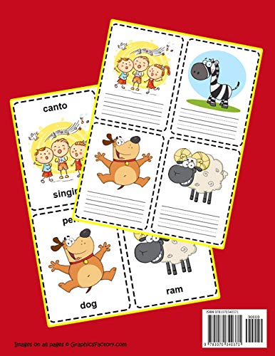 Guia Practica Vocabulario Español Inglés Primaria con Imágenes para Niños: Espanol Ingles vocabulario 200 palabras más usadas A1 A2 B1 B2 C1 C2 (Vocabulario español para niños)