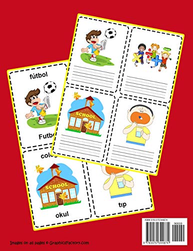 Guia Practica Vocabulario Español Turco Primaria con Imágenes para Niños: Espanol Turco vocabulario 200 palabras más usadas A1 A2 B1 B2 C1 C2 (Vocabulario español para niños)