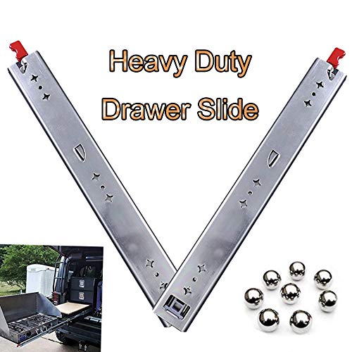 Guías Para Cajones De Servicio Pesado Con Bloqueo, Diapositivas De Cajón De Montaje Lateral De 25 Cm / 50 Cm / 100 Cm / 120 Cm, Guías De Bolas De Extensión Completa, Acero Grueso Laminado En Frío