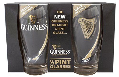 Guinness - Juego de 2 vasos de media pinta