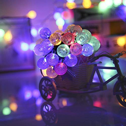 Guirnaldas de Luces Solar 6.5M 30 LED Cadena de Luces Solar 8 modos Farolillos Guirnalda Luces Luces de Cadena solar Guirnalda Bombillas solar Solar Luces exterior IP65 Impermeable