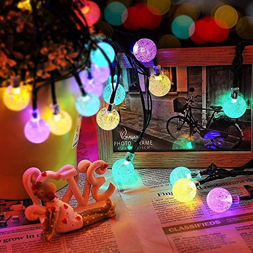 Guirnaldas de Luces Solar 6.5M 30 LED Cadena de Luces Solar 8 modos Farolillos Guirnalda Luces Luces de Cadena solar Guirnalda Bombillas solar Solar Luces exterior IP65 Impermeable