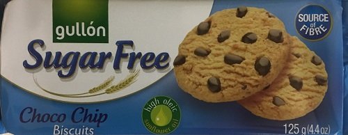 Gullon CHIP CHOCOLATE SIN AZÚCAR Galletas 125 g (paquete de 3)