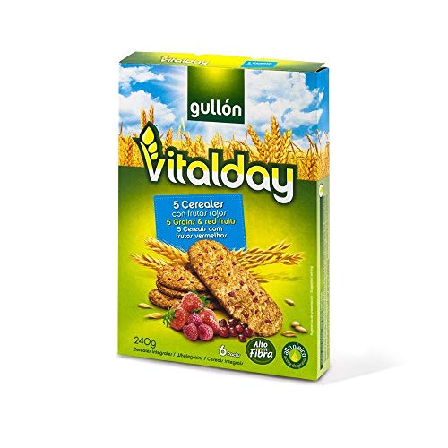 Gullón Vitalday Frutos Rojos Galleta Desayuno y Merienda - Paquete de 6 x 40 gr - Total: 240 gr