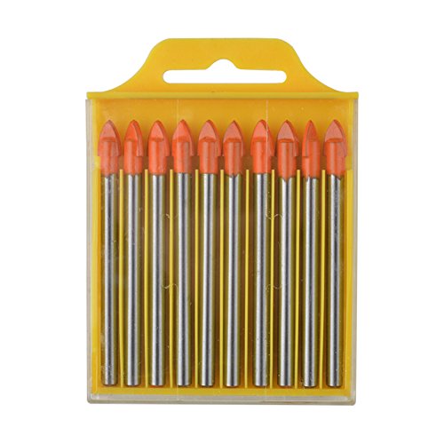 Gunpla 10 Piezas Juego de 6MM Brocas de Carburo de Tungsteno Taladro de Perforación para Azulejos, Cerámica, Vidrio y Espejos