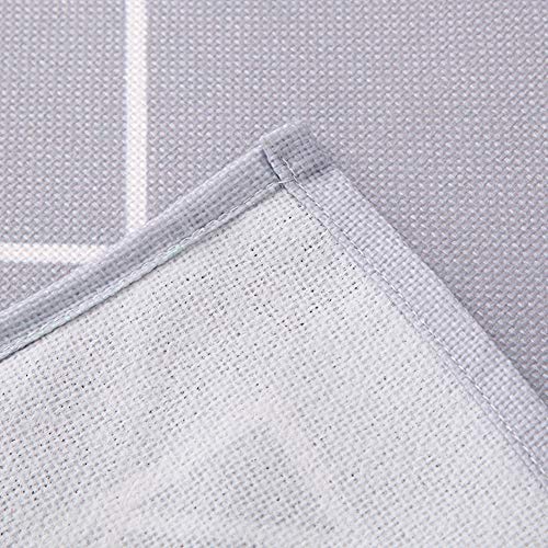 GUOCU Mantel Rectangular Impermeable Antimanchas Algodón Lino Mantel de Mesa Decoración para Cocina Comedor Fiesta Mantel Silla Juego de Tela Moda Gris Seis Fundas para sillas