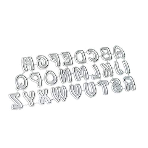 GUOQIAO ☀ Troquel de acero al carbono con diseño de letras mayúsculas ☀ Plantilla de grabado en relieve para bricolaje, papel, manualidades, álbum de recortes, marcapáginas, decoración de tarjetas