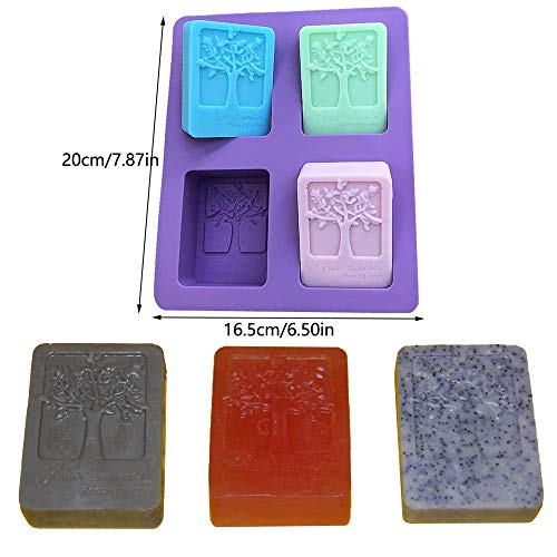 Gurxi 2 Piezas DIY Hecho en Casa de Silicona Molde del Jabón de La Torta Moldes de Jabón Hechos a Mano para Hornear DIY Rectangular Cavidad Mold para Usar en la Fabricación de Jabón y Pasteles