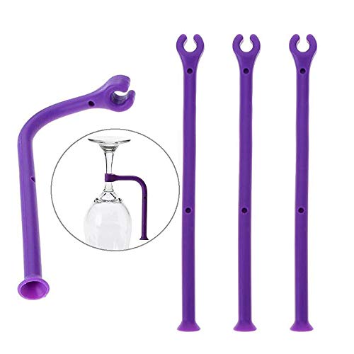 Gurxi Soporte para Copa de Vino con Lavavajillas Accesorio Flexible de Vino Portavasos Soporte para Vasos de Vino Champán Copa de Vino Lavavajillas Silicona Protector de Copas Más Seguro 4 Piezas