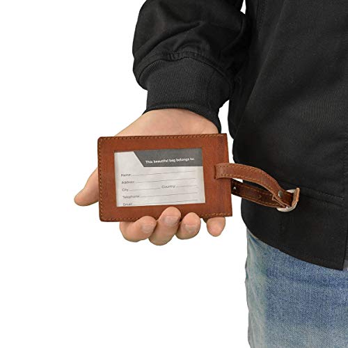 Gusti Cuero Nature Minna Etiqueta para Equipaje Identificador para Maleta Viaje Vintage Vacaciones Accesorio Regalo Publicitario A134b