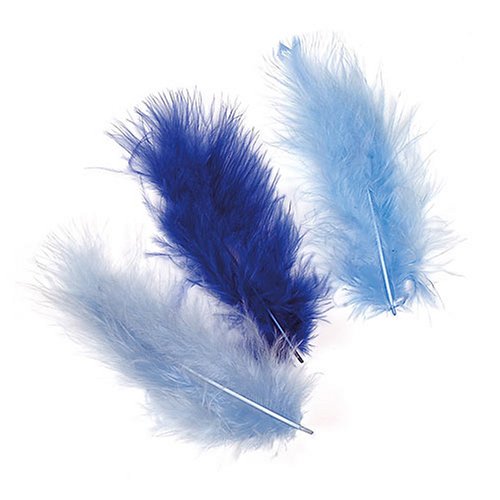 Gütermann / KnorrPrandell 6619935 - Plumas de marabú Mezcla de Azul de 9 cm, 15 Piezas / Bolsa [Importado de Alemania]