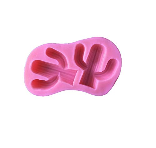 Gwill - Moldes de silicona para cactus con forma de pera, 2 unidades, para fondant, pasta de goma, chocolate, vela, arcilla polimérica