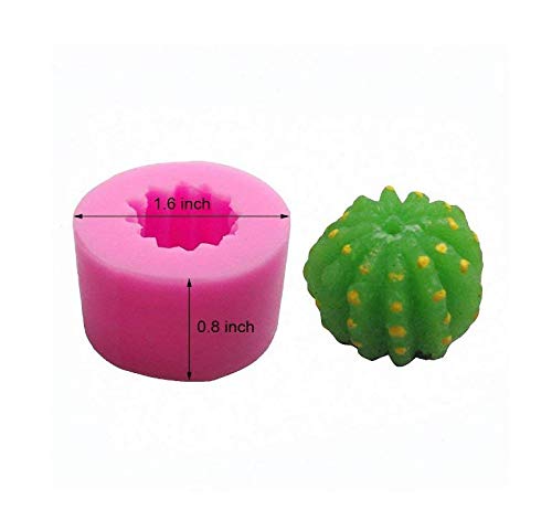 Gwill - Moldes de silicona para cactus con forma de pera, 2 unidades, para fondant, pasta de goma, chocolate, vela, arcilla polimérica