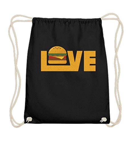Gymsac Chorchester Love Burger para todos los fans de Essen – Algodón, color Negro, talla 37cm-46cm