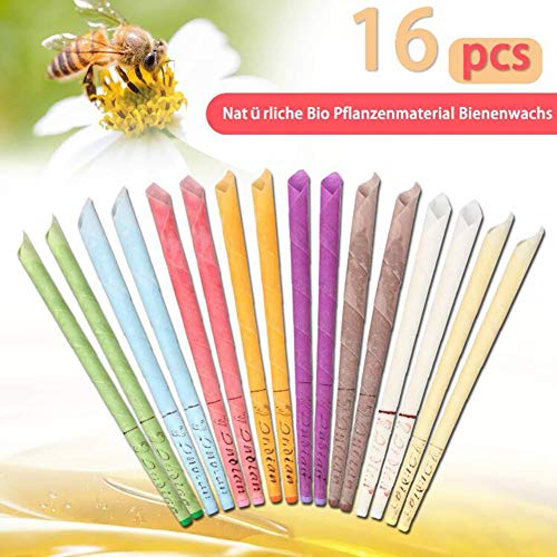 GZYM Ear Velas de Cera Natural Que mira al trasluz Conos, Fragancia orgánica Material Vegetal de Cono Hueco Velas Durante 16 Pcs